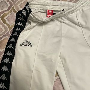 White Kappa track pants